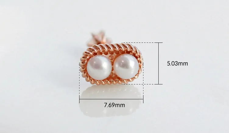 14K 18K Solid Gold Fresh Water Pearl Oval Cartilage Helix Conch  Barbell Piercing Earring Stud