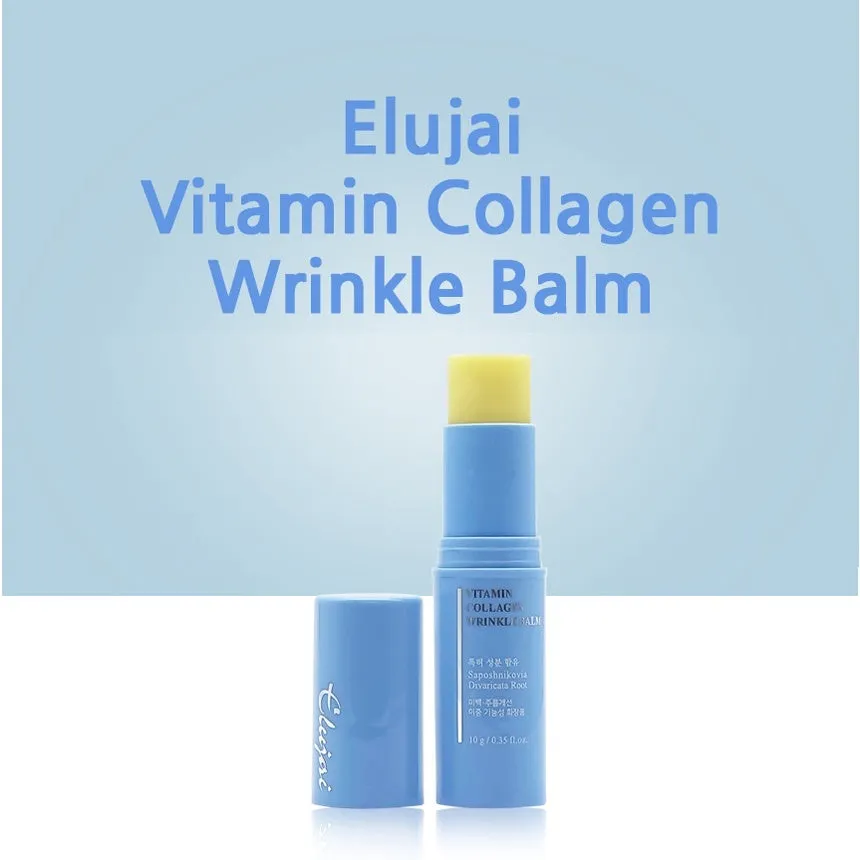 5 Pieces ELUJAI Vitamin Collagen Wrinkle Balms 10g Oily Skincare Moisture Anti Aging Wrinkles fine Lines Whitening Soothing Ice 