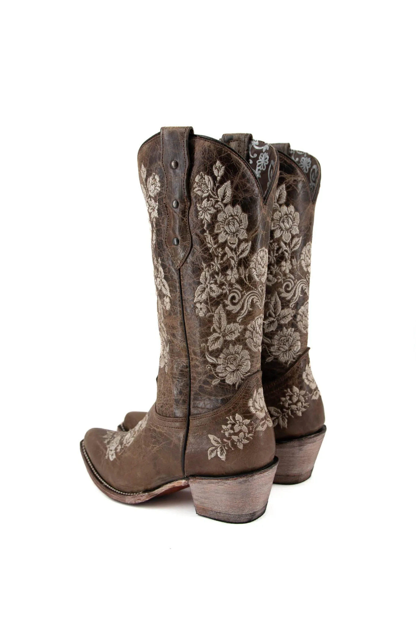 619 Maricela Crater Cafe Snip Toe Cowgirl Boot FINAL SALE