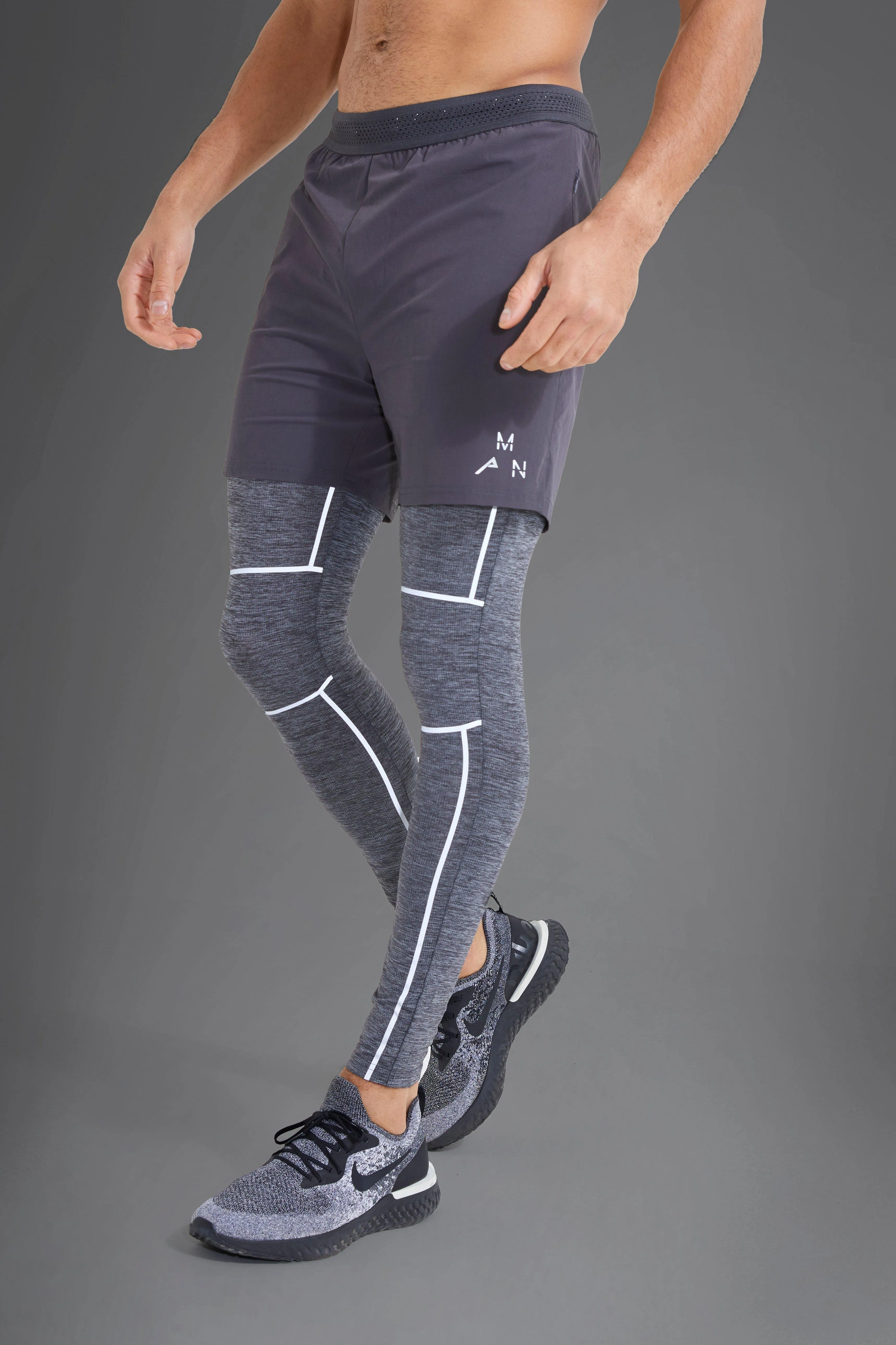 Active Gym Reflective 2-In-1 Short Legging