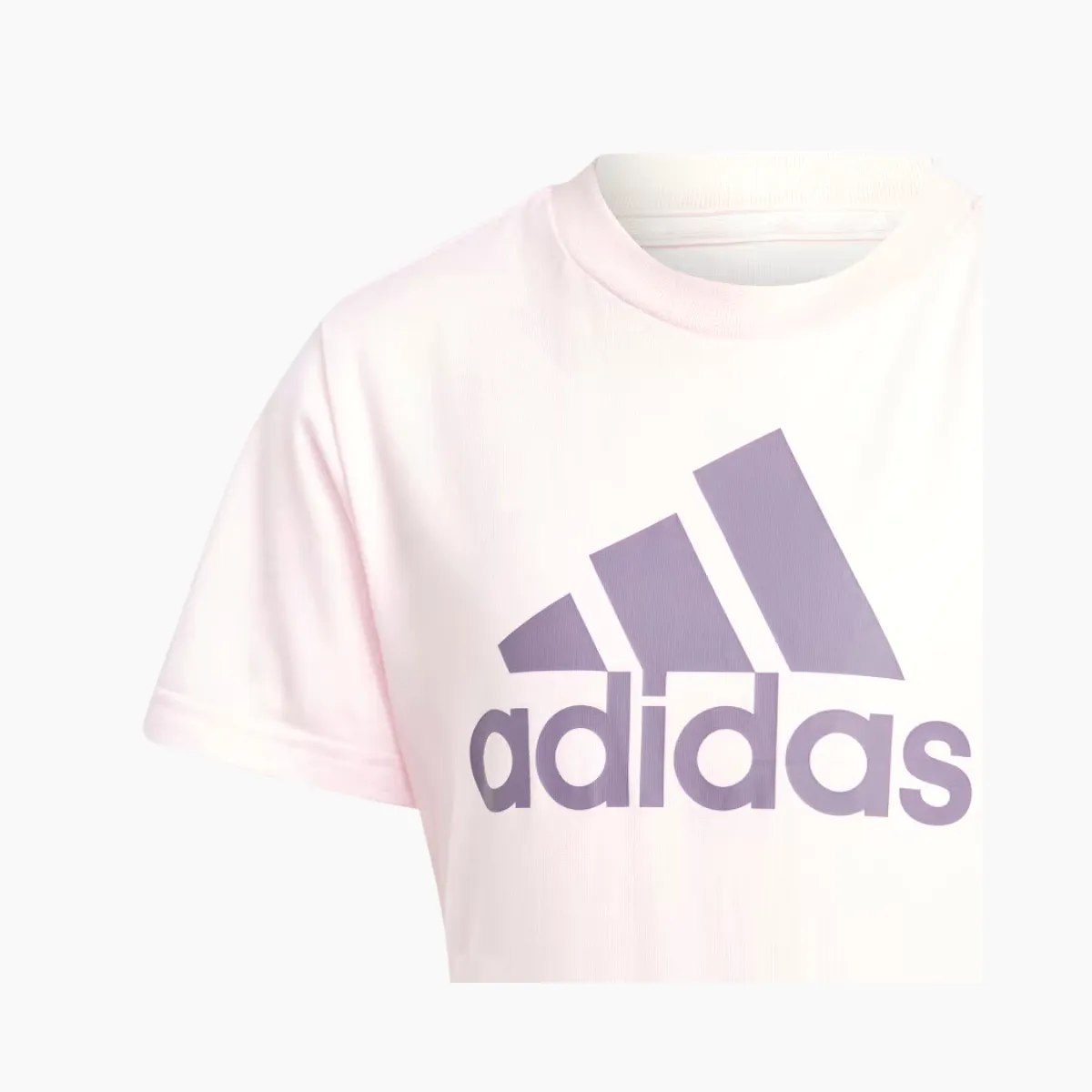 Adidas Essentials Logo Kids Unisex T-shirt (3-8 Years) -Clear Pink/Shadow Violet