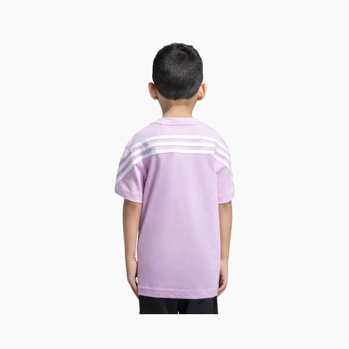 Adidas Future Icons 3 Stripes Kids Unisex T-shirt (7-15 Years)-Bliss Lilac/White