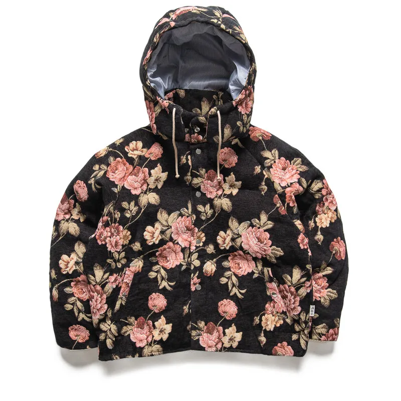 Advisory Board Crystals Grandpa's Floral Puffer Jacket - Black