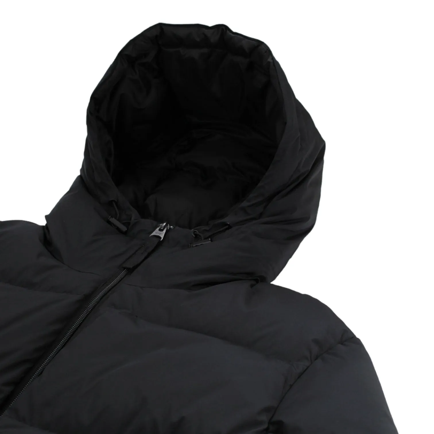 Arket Black Hooded Puffer Jacket