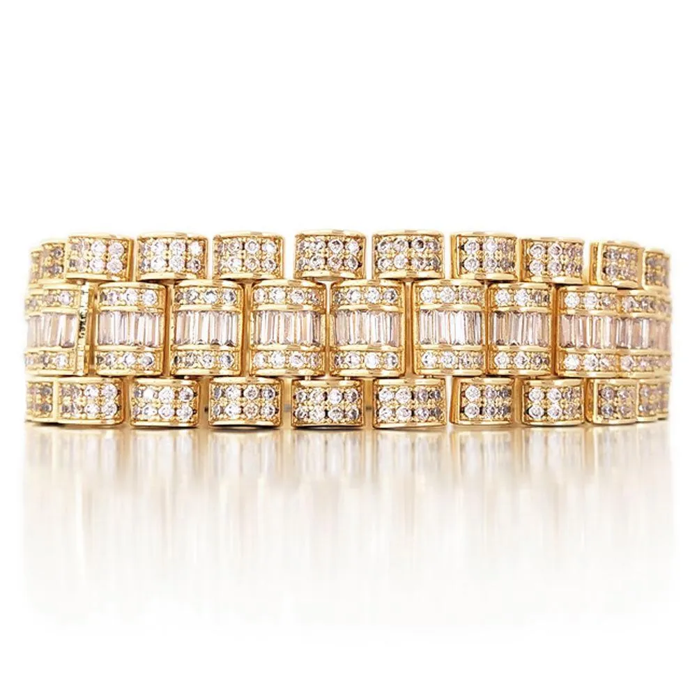 Baguette Custom President Bling Bling Bracelet