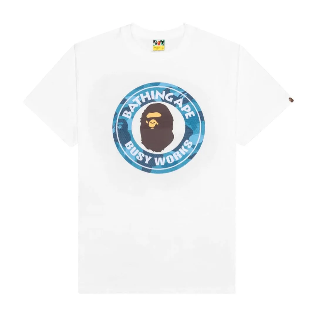 BAPE Honeycomb Busy Works White Tee