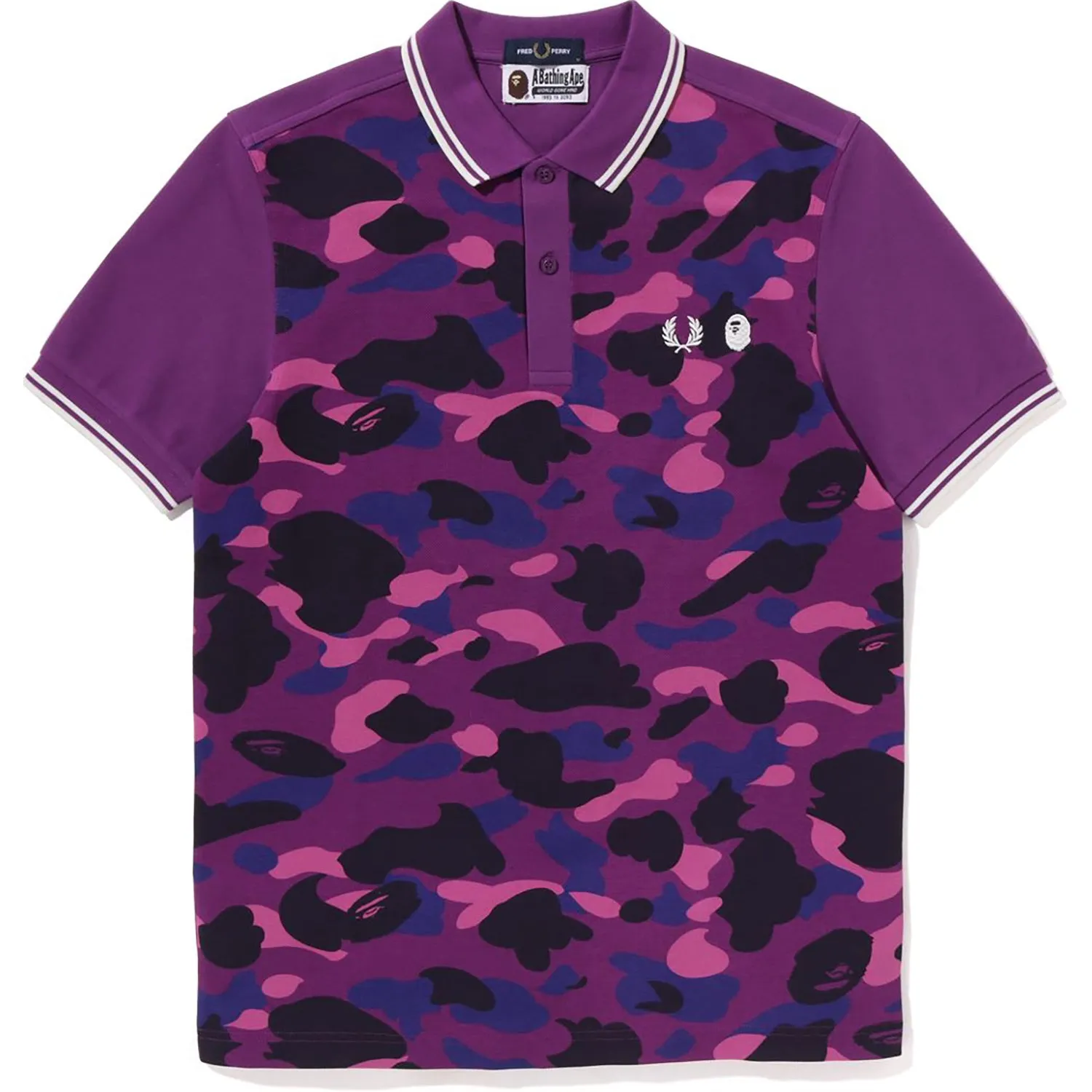 BAPE X FRED PERRY COLOR CAMO POLO MENS