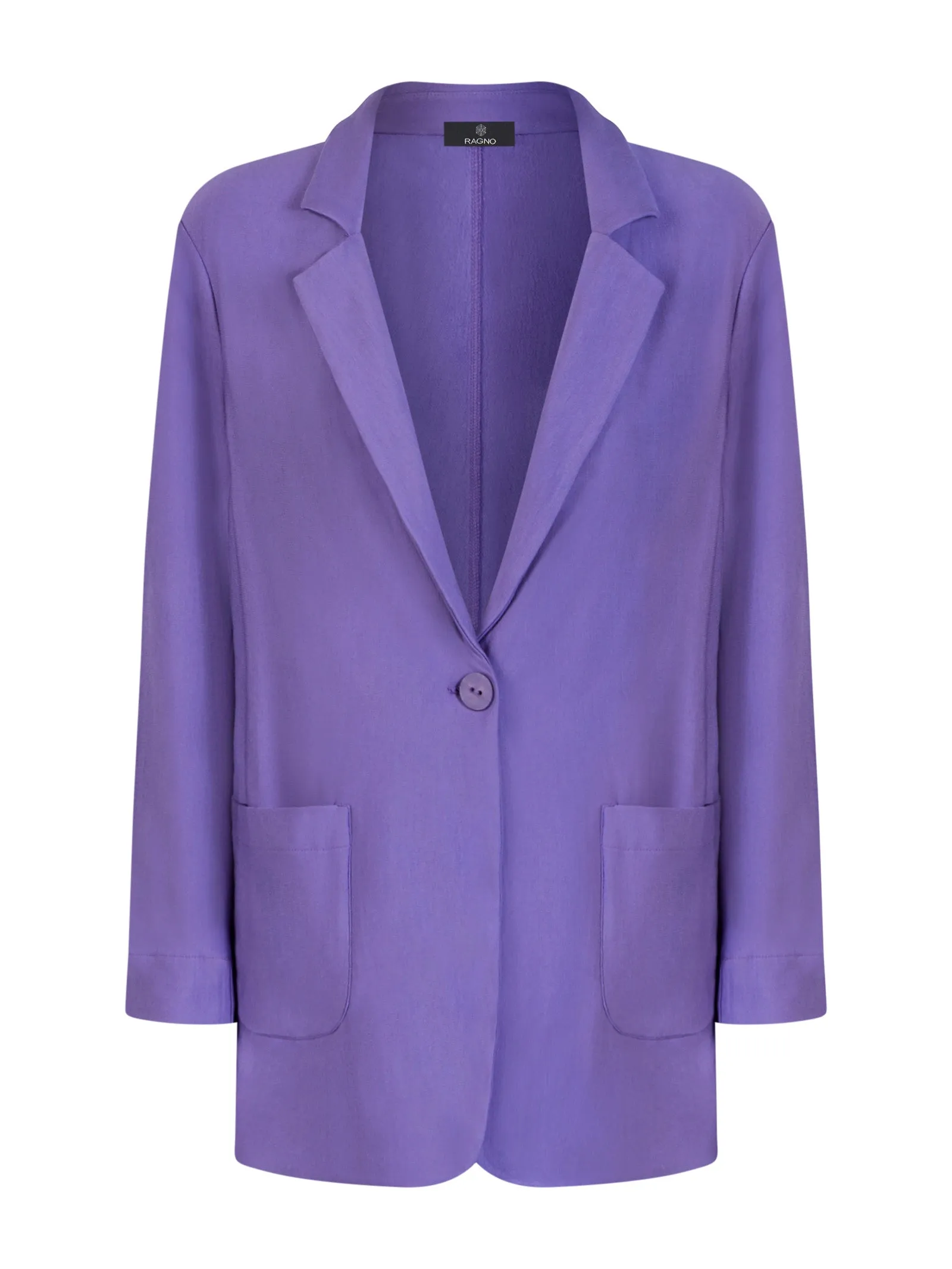 Blazer destrutturato in in Eco Techno Fleece - Passion Flower