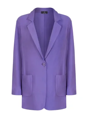 Blazer destrutturato in in Eco Techno Fleece - Passion Flower