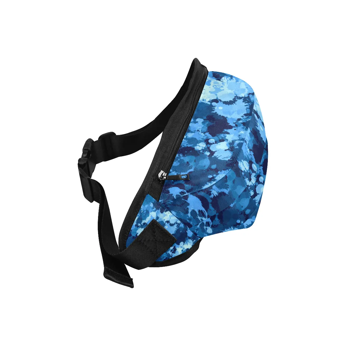 Blue Paint Splatter Fanny Pack