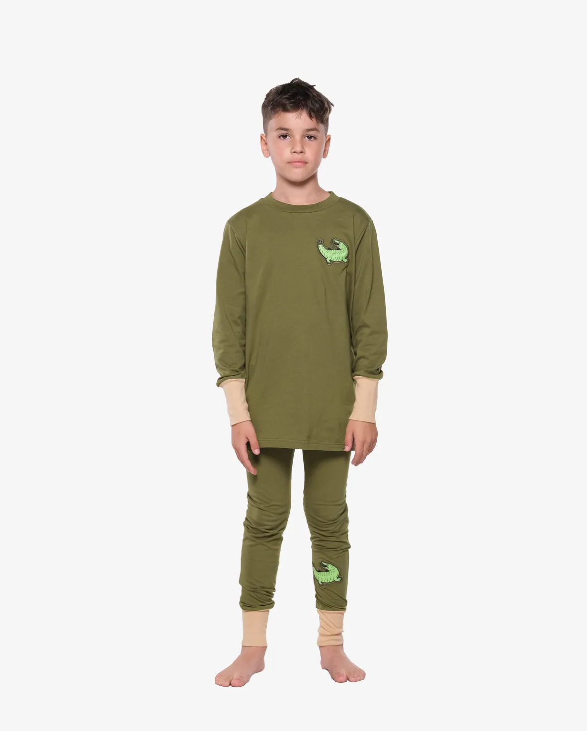 BOB Crocodile Khaki Green PJ's