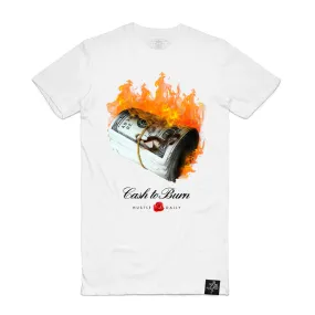 BURN THAT CASH TEE WHITE