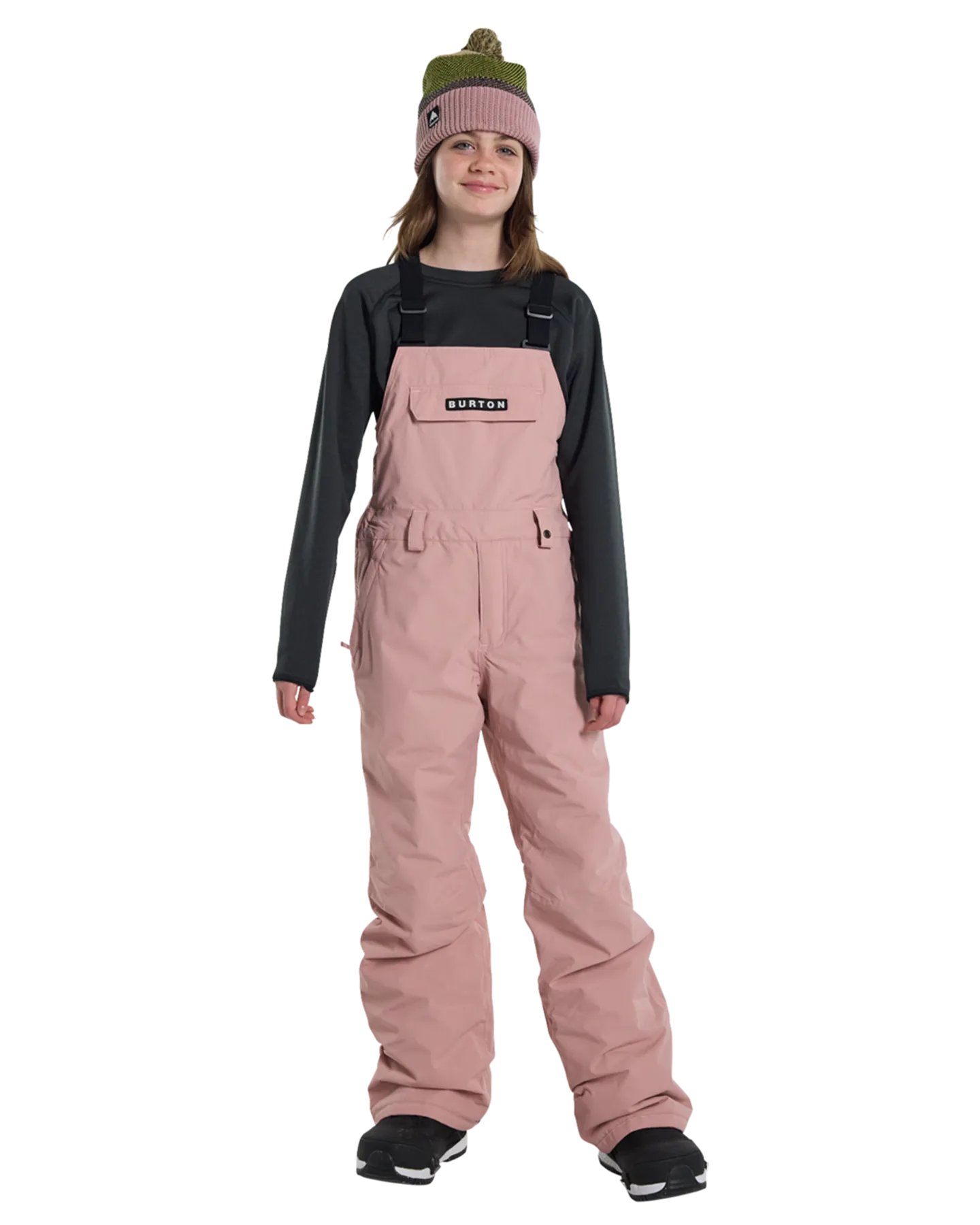 Burton Kids' Skylar 2L Bib Snow Pants - Powder Blush | Shop Snow Pants & Suits at Trojan Wake Ski Snow & Snow Skiers