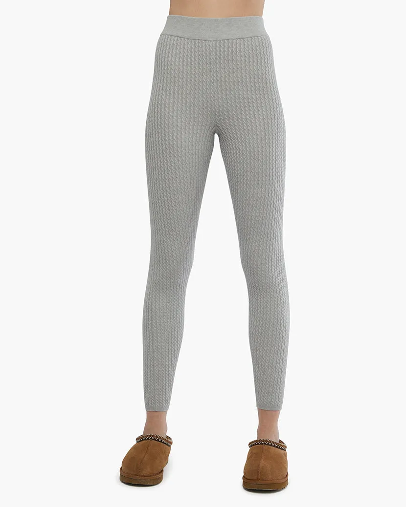 Cable Knit Legging | Grey