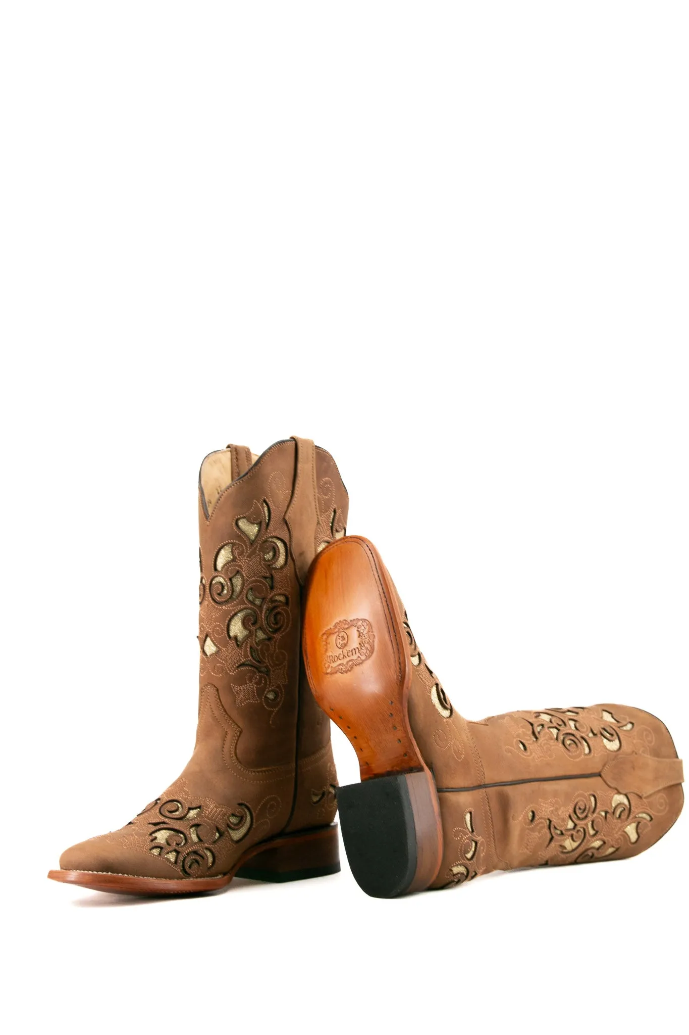 Campanas Crazy Tabaco Square Toe Cowgirl Boot