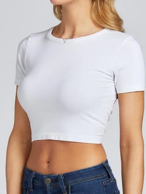 C'EST MOI Short Sleeve Cropped Tee