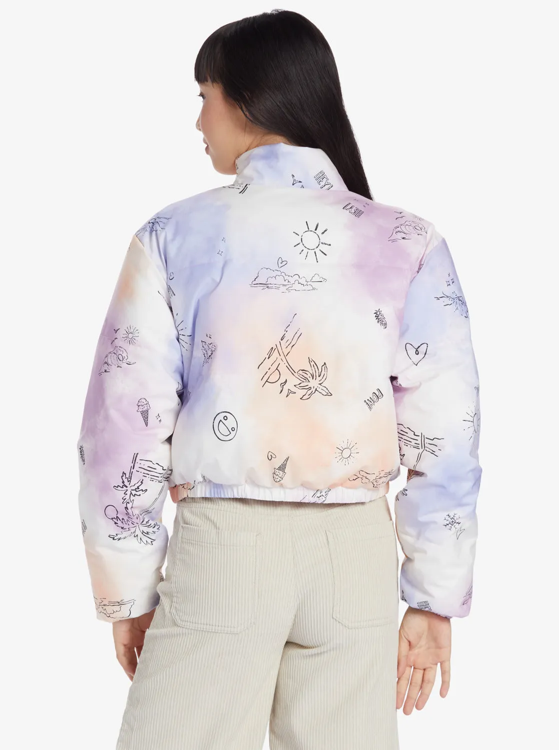 Chloe Kim Reversible Puffer Bomber Jacket - Snow White Magic Moments