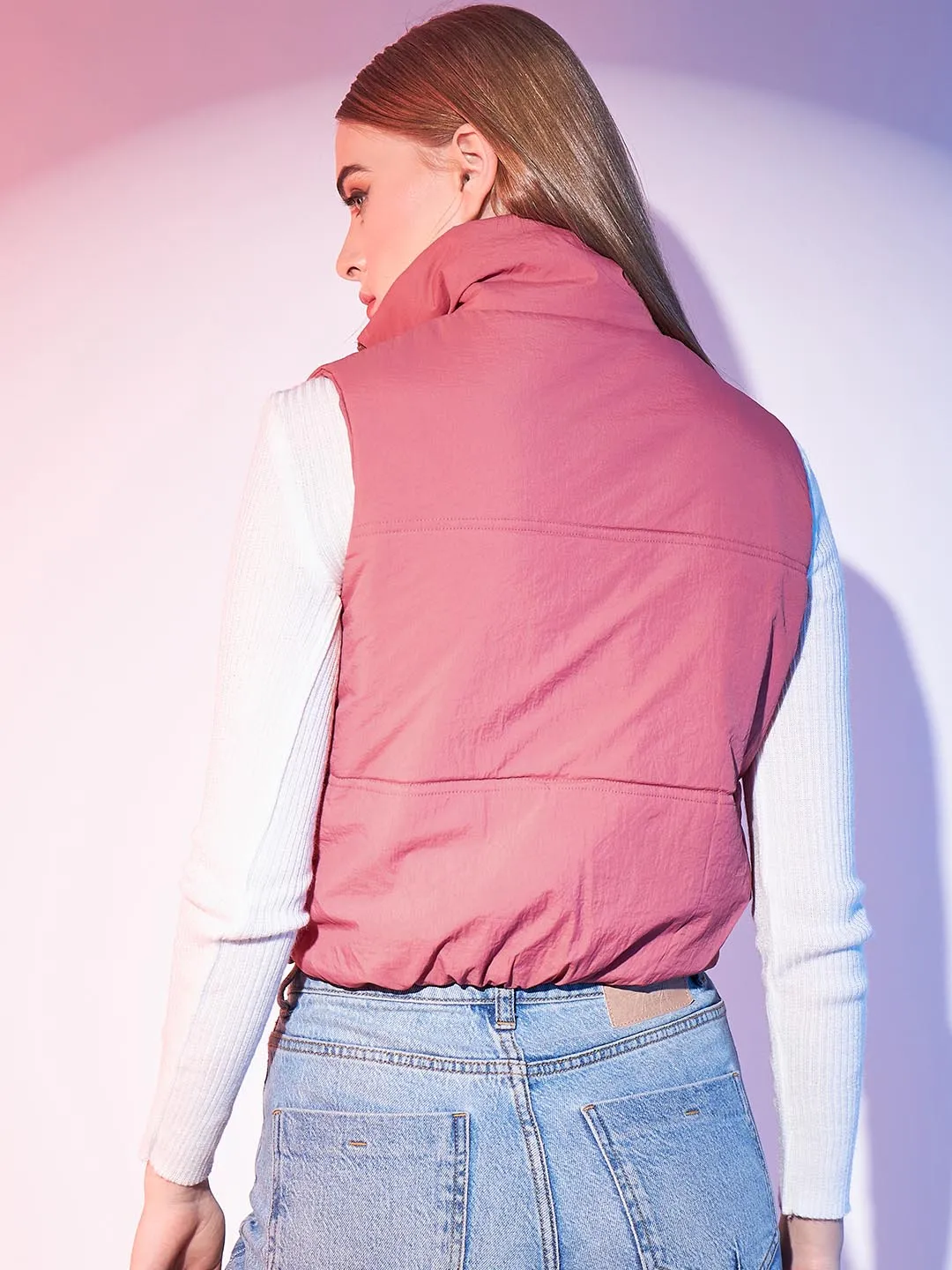 Crop puffer jacket