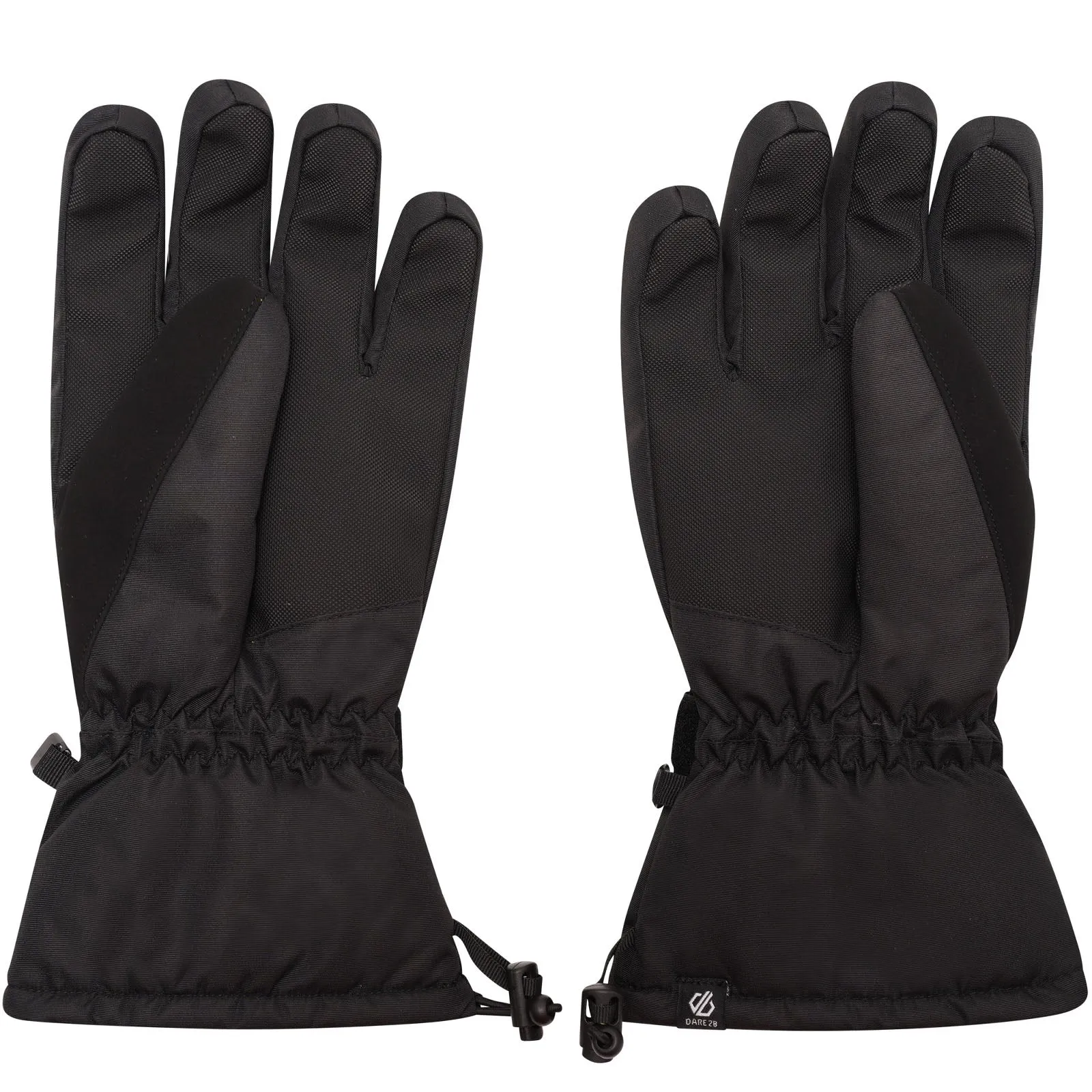 Dare 2b Mens Worthy Adjustable Waterproof Ski Gloves - Black