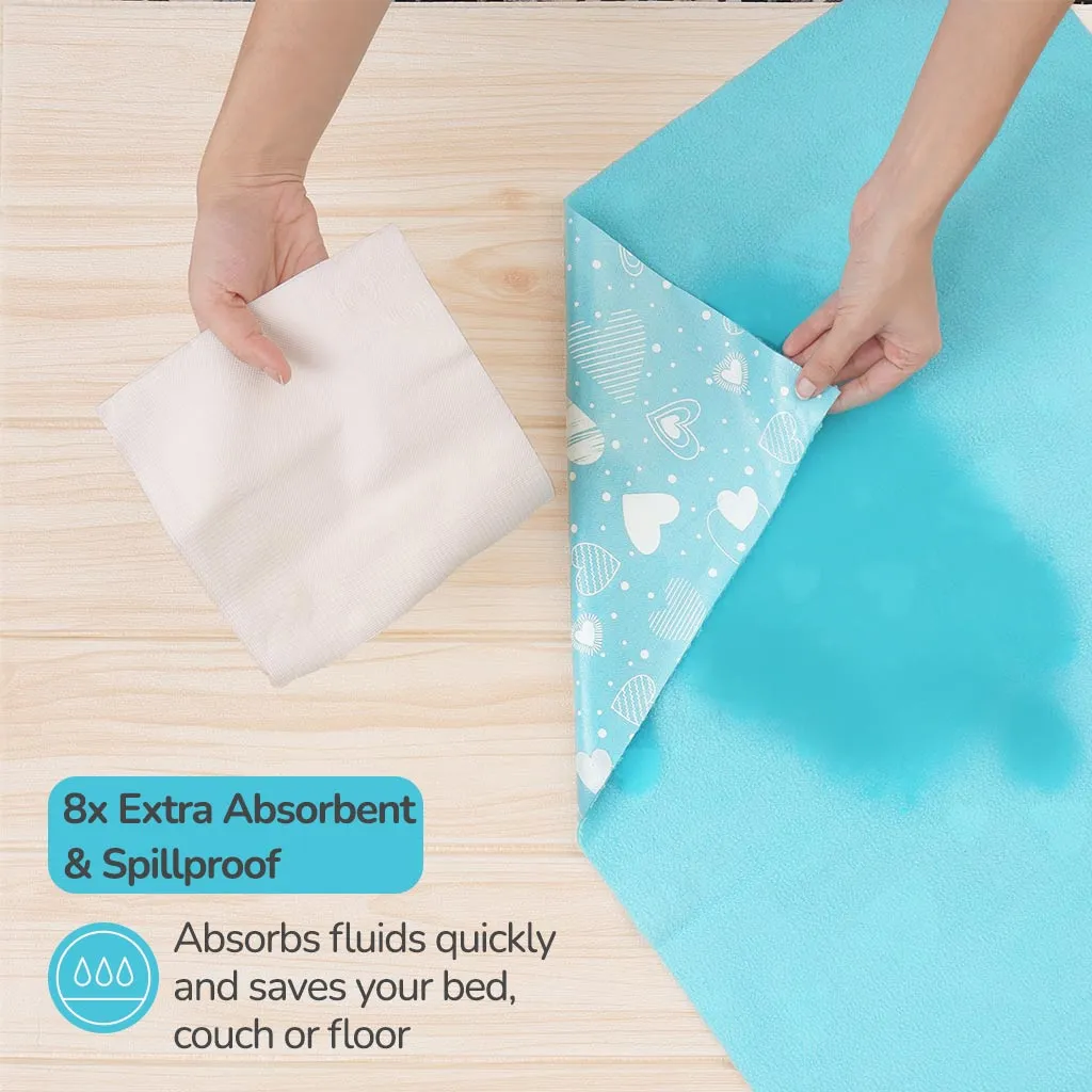 Diaper Changing Mat (Breezy Blue) - Small and Medium (pack of 2)