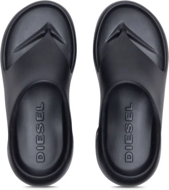 Diesel Sa-Maui X logo-embossed flip-flops Black