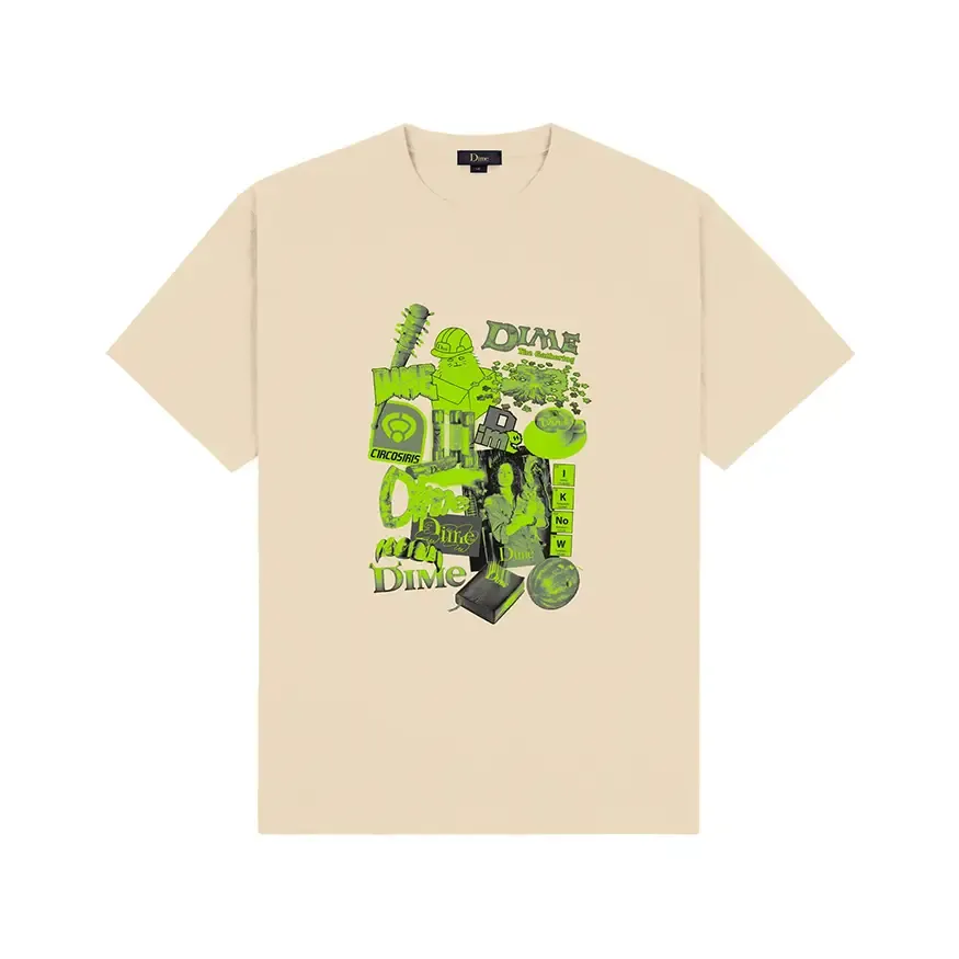 Dime MTL Collage Tee Shirt - Fog