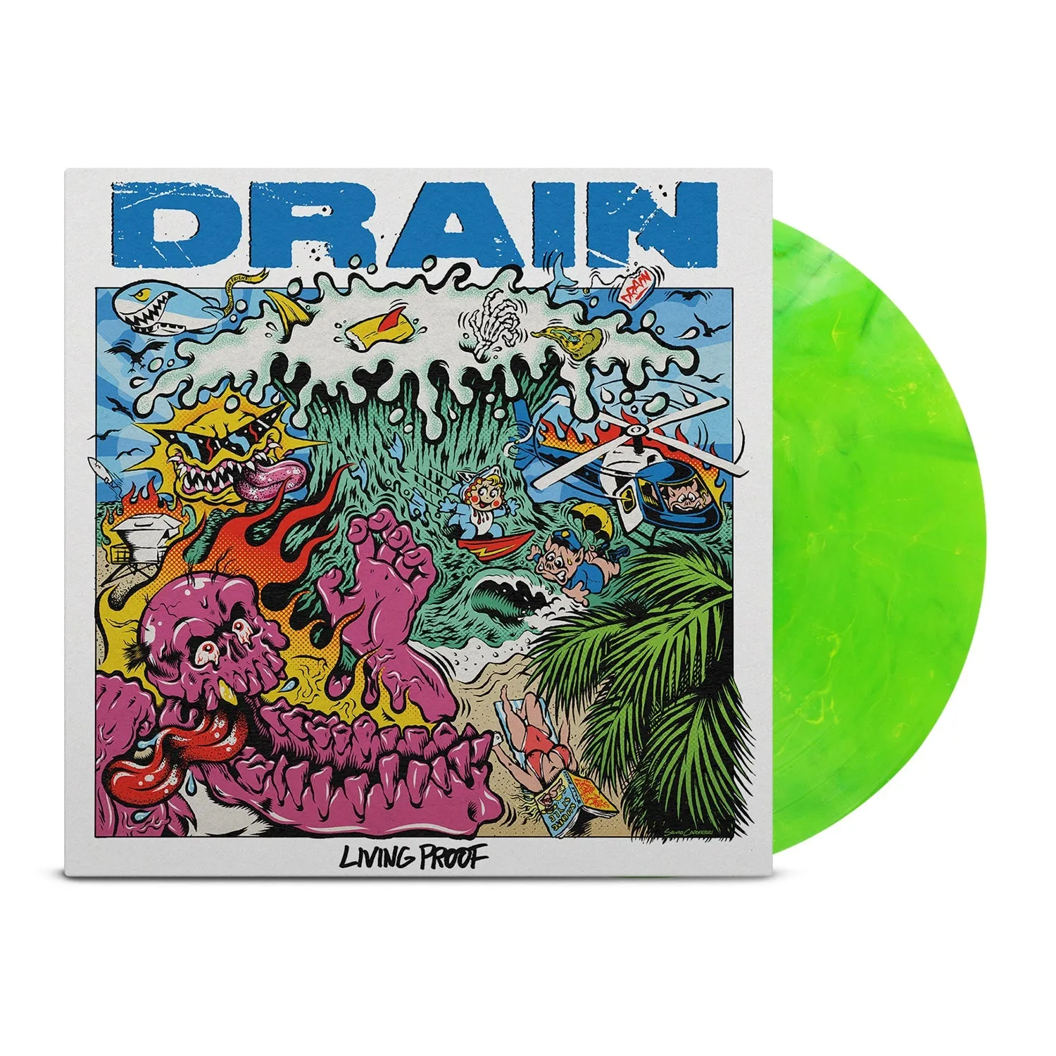 DRAIN ‘LIVING PROOF’ LP (Limited Edition – Only 500 made, Poison Dart Frog Green Vinyl)