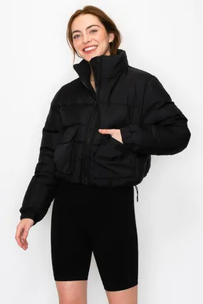 Drawstring Puffer Jacket