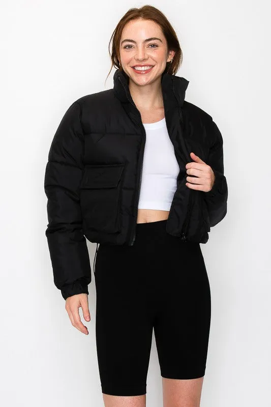 Drawstring Puffer Jacket