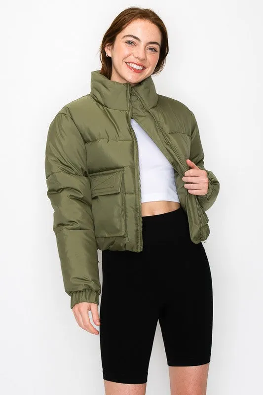 Drawstring Puffer Jacket