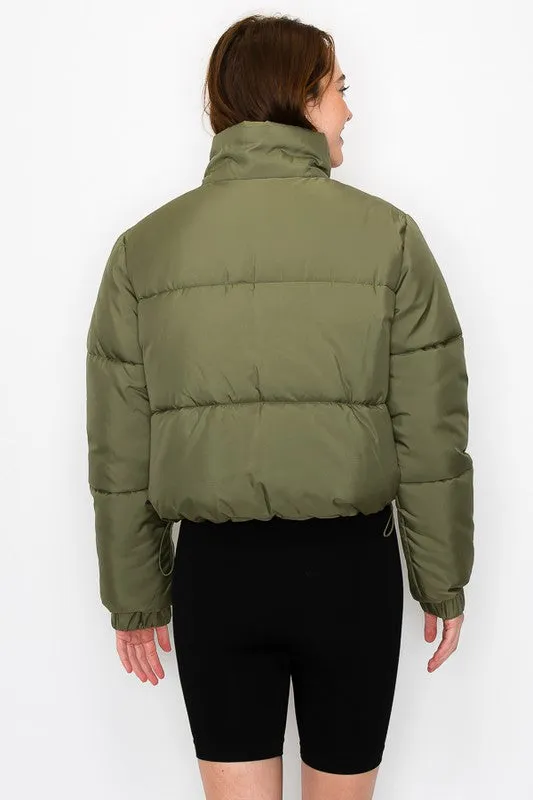 Drawstring Puffer Jacket