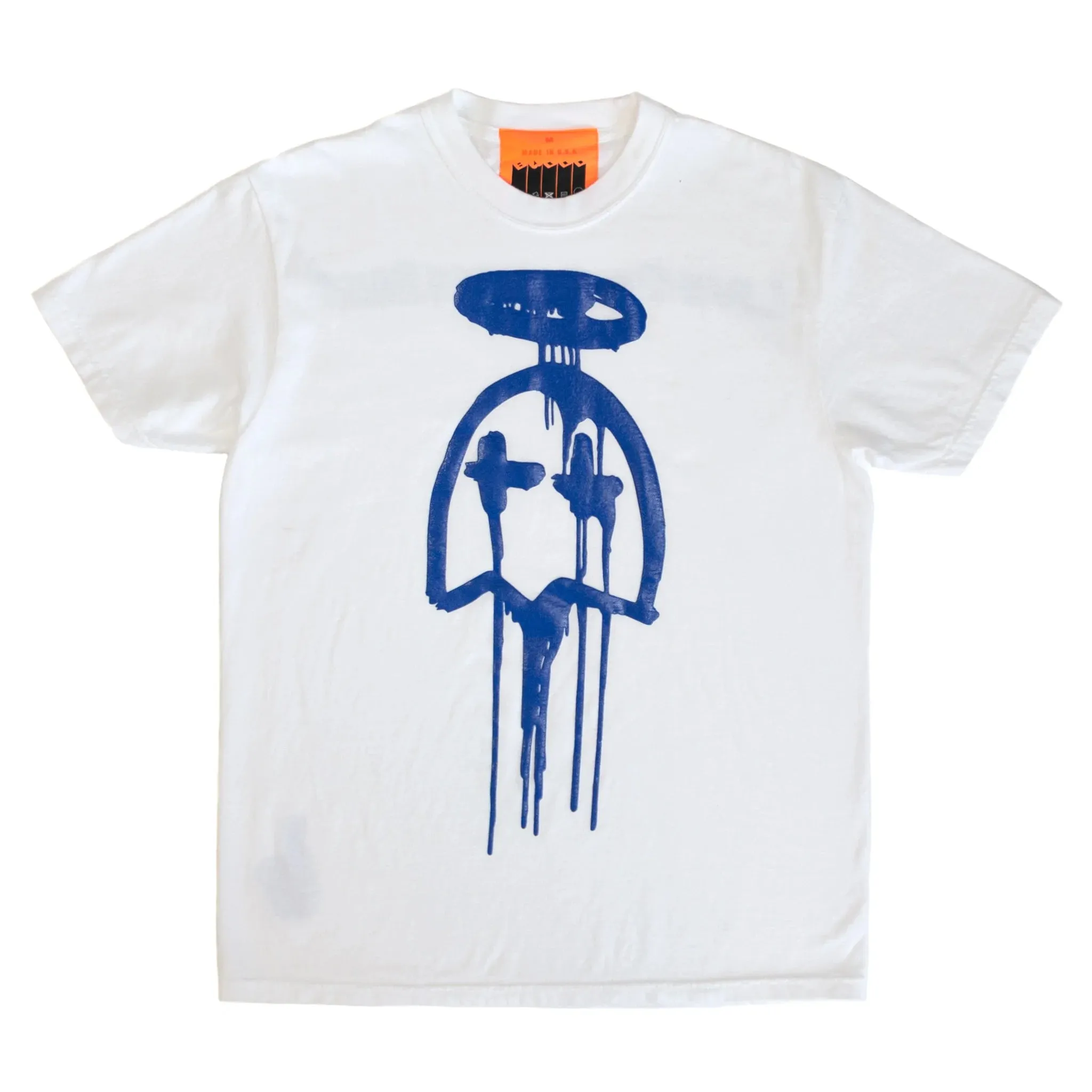 DRIP GHOST TEE WHITE/ROYAL