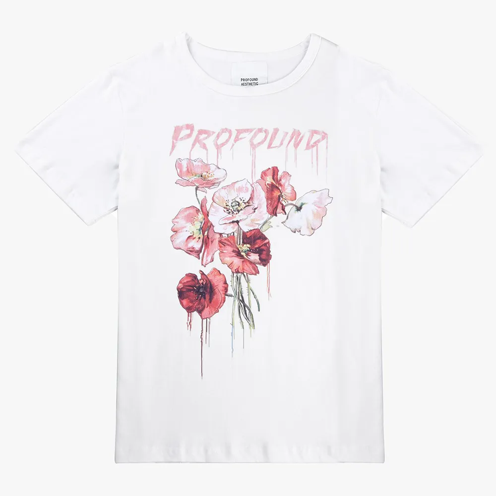 Dripping Flower Tee White