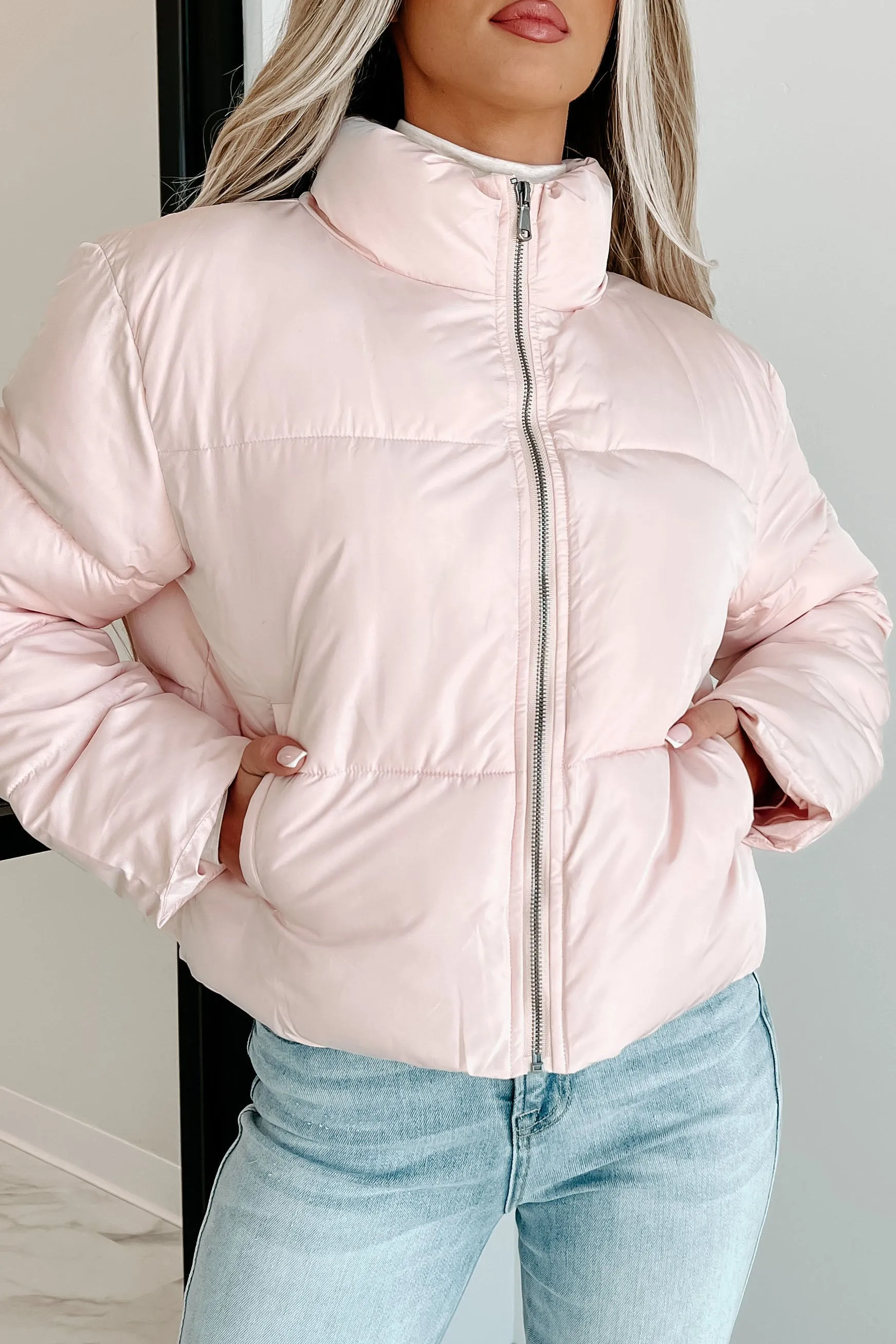 Dropping Temps Puffer Jacket (Blush)