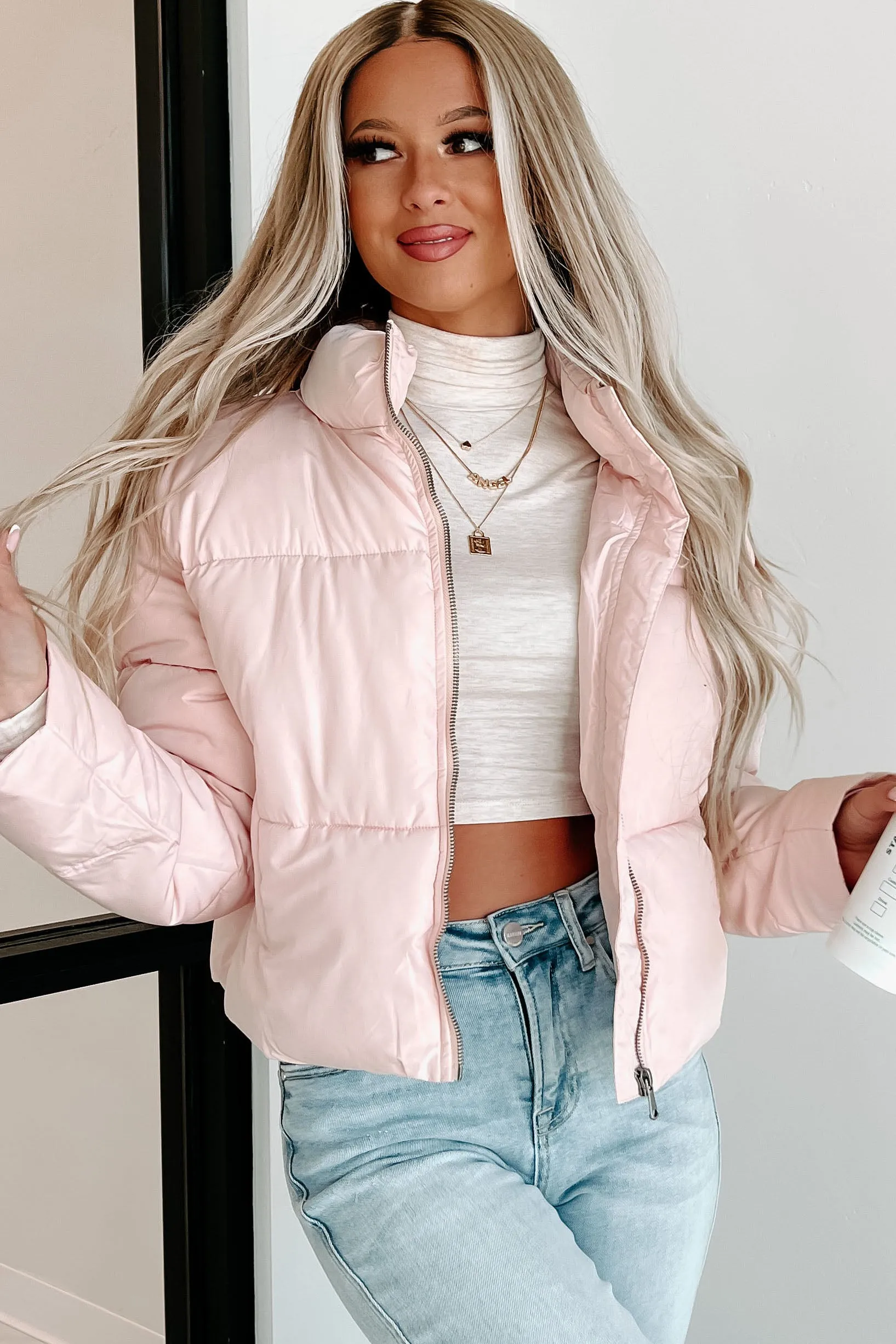 Dropping Temps Puffer Jacket (Blush)