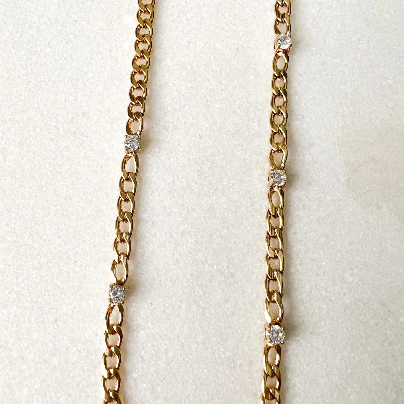 Elle Sparkle Studded Chain Necklace - LAST CHANCE!