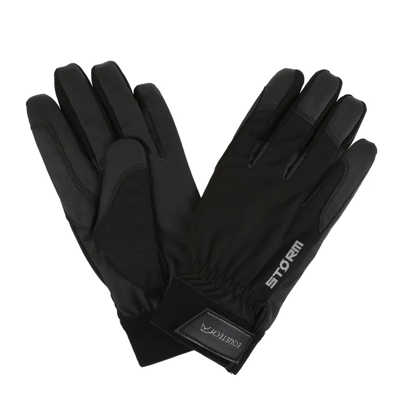 Equetech Storm Waterproof Adults Riding Gloves - Black