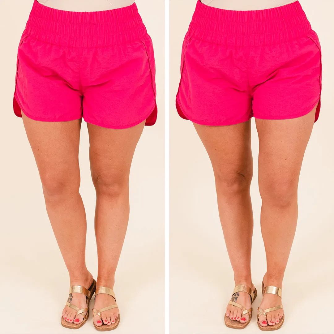 Feeling Motivated Shorts, Fuchsia