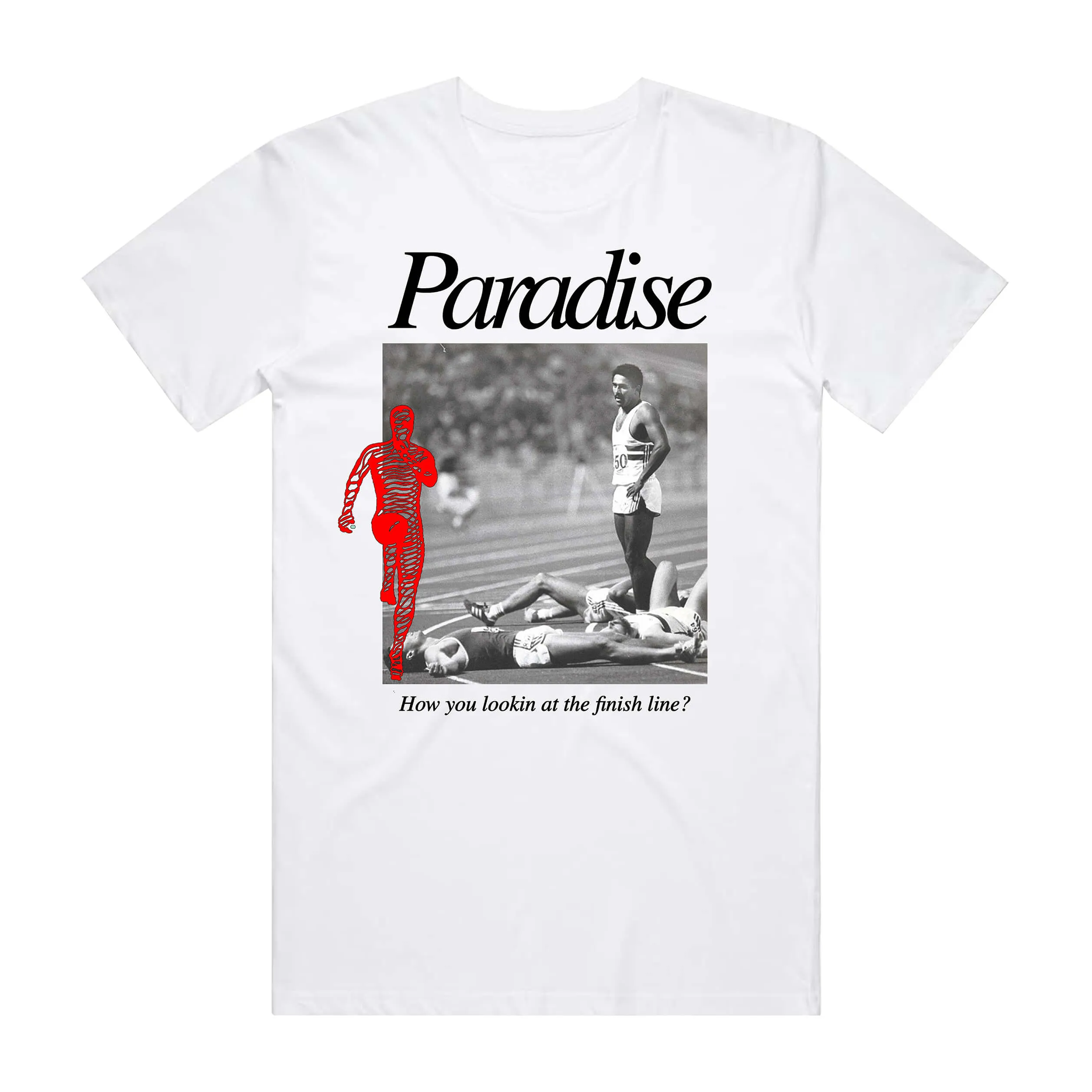 FINISH LINE TEE WHITE