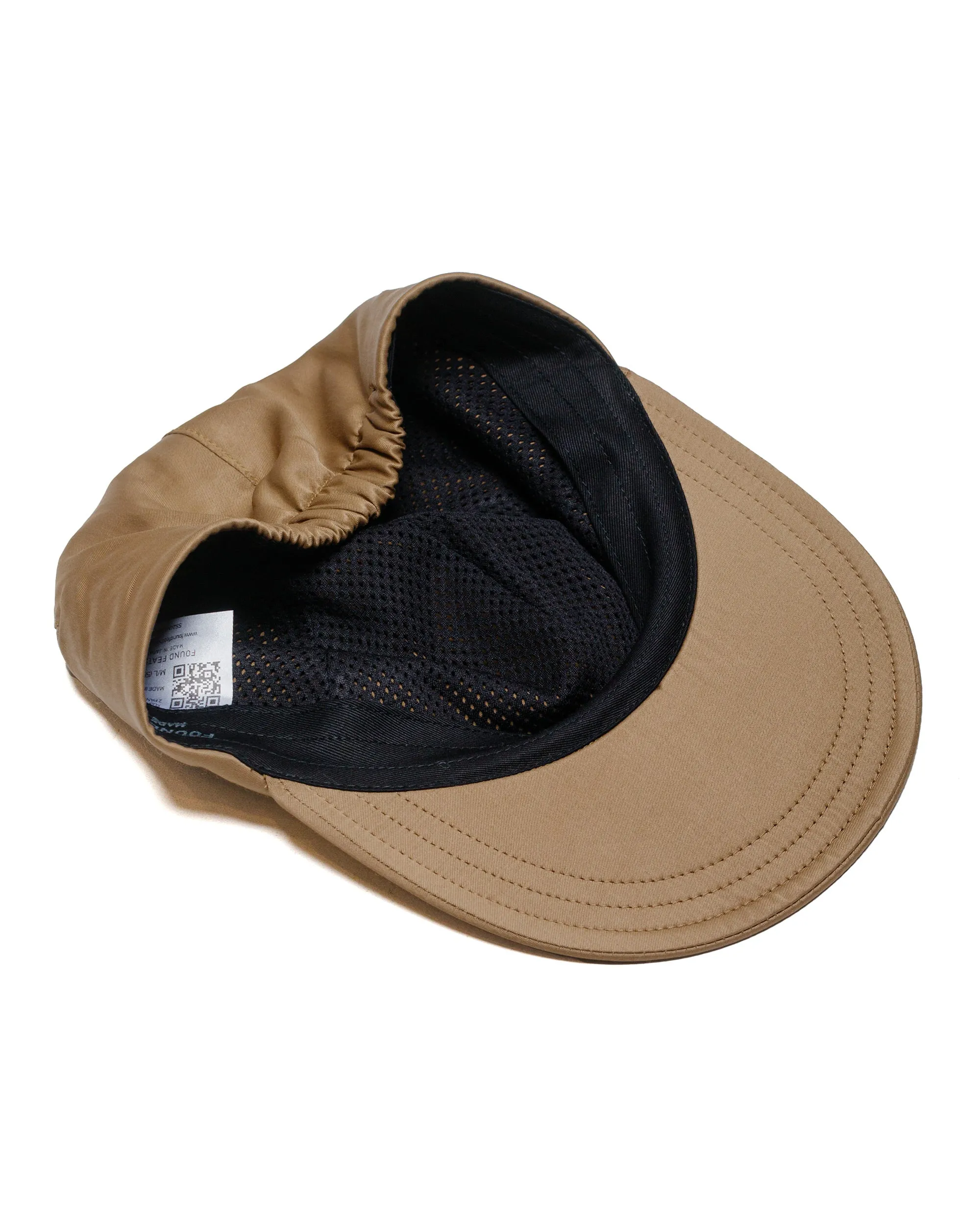 Found Feather 2 Panel Trucker Cap Rayon Cotton Dyed Satin Brown