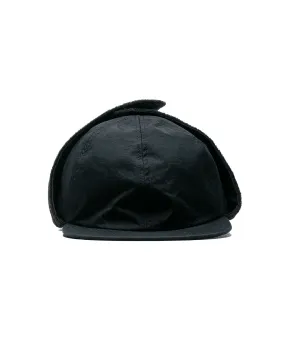 Found Feather 6 Panel Baseball Cap with Ear Flap TORAY Polar Fleece Black/Black