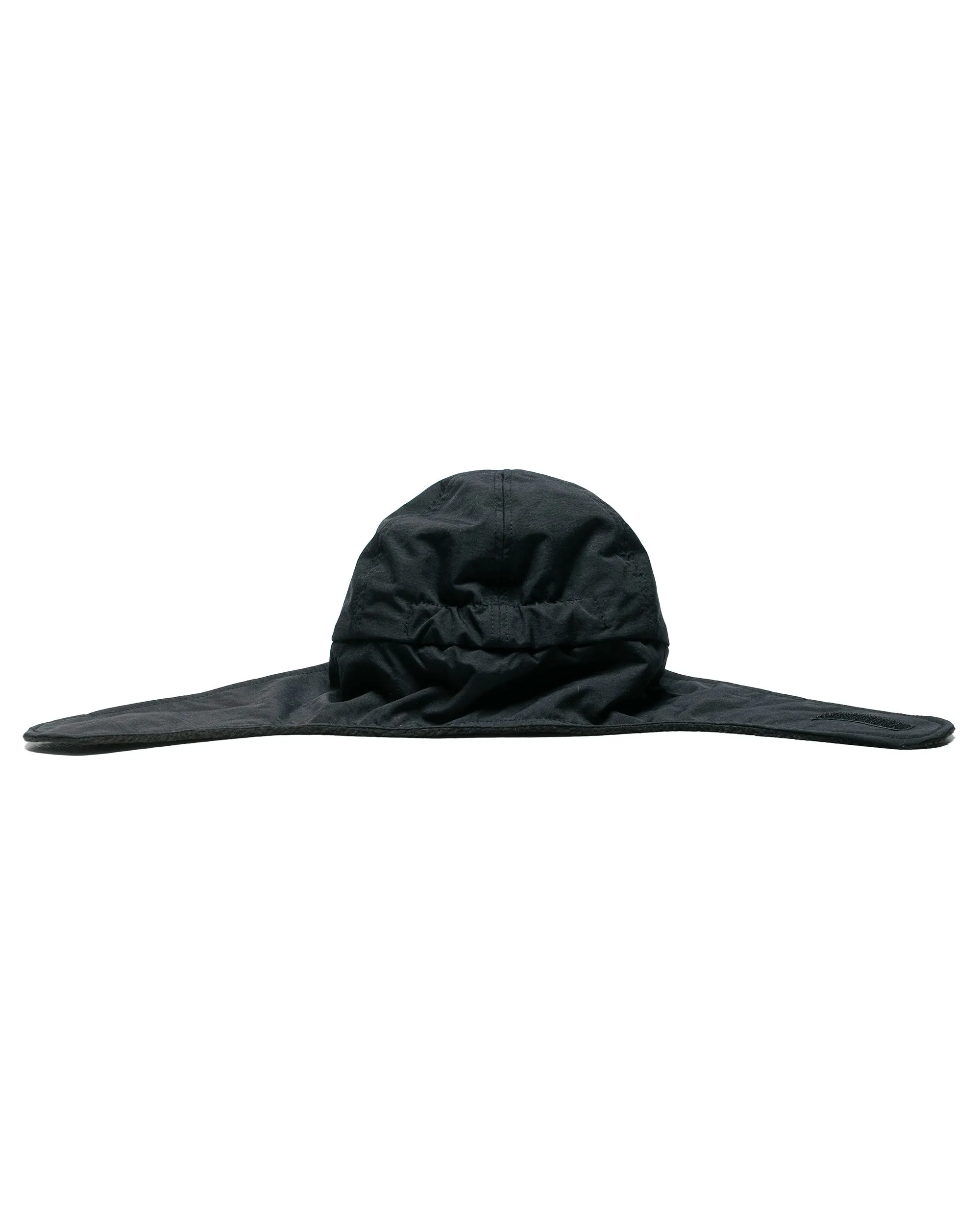 Found Feather 6 Panel Baseball Cap with Ear Flap TORAY Polar Fleece Black/Black