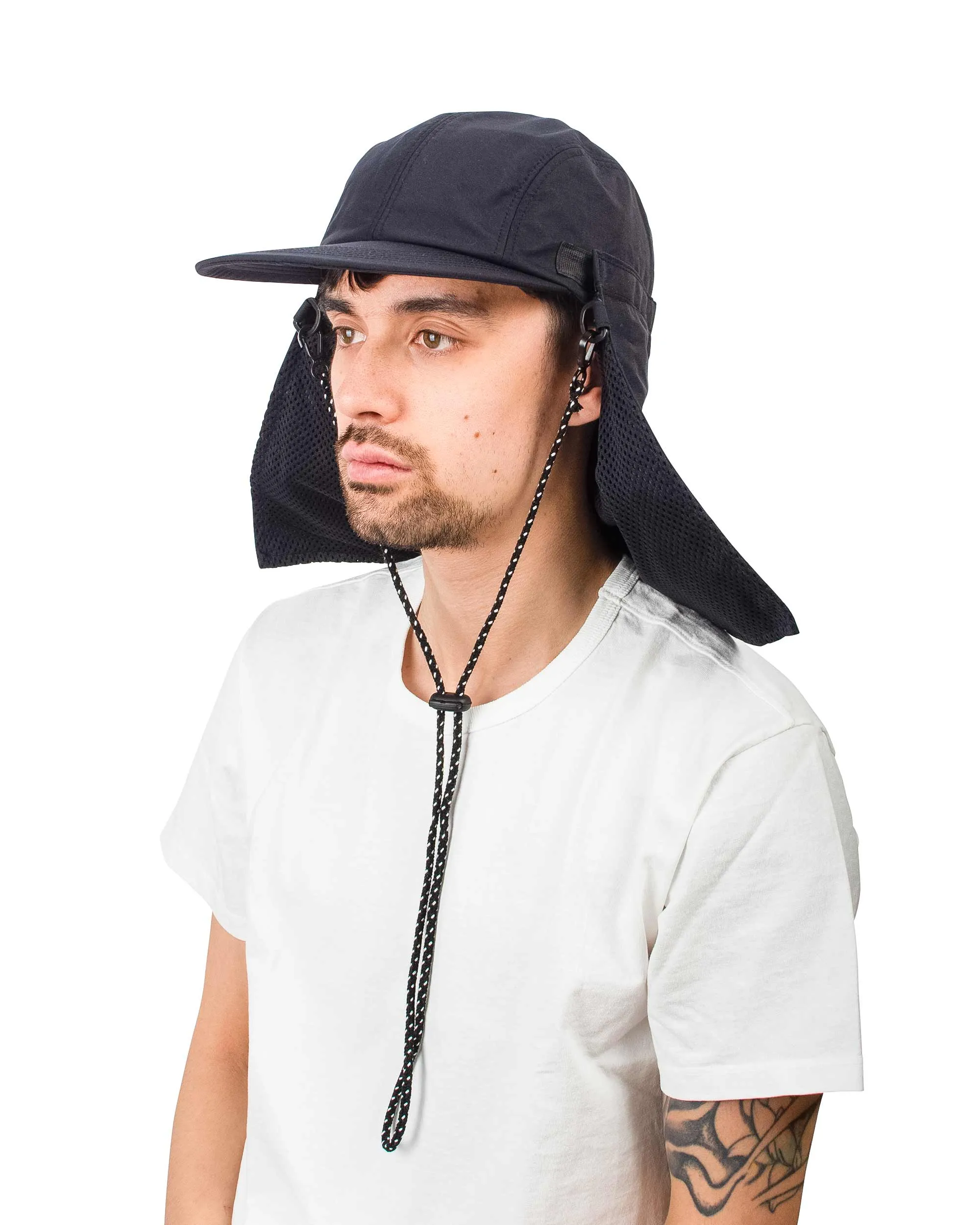 Found Feather Awning Cap (Packable) Yoryu Black