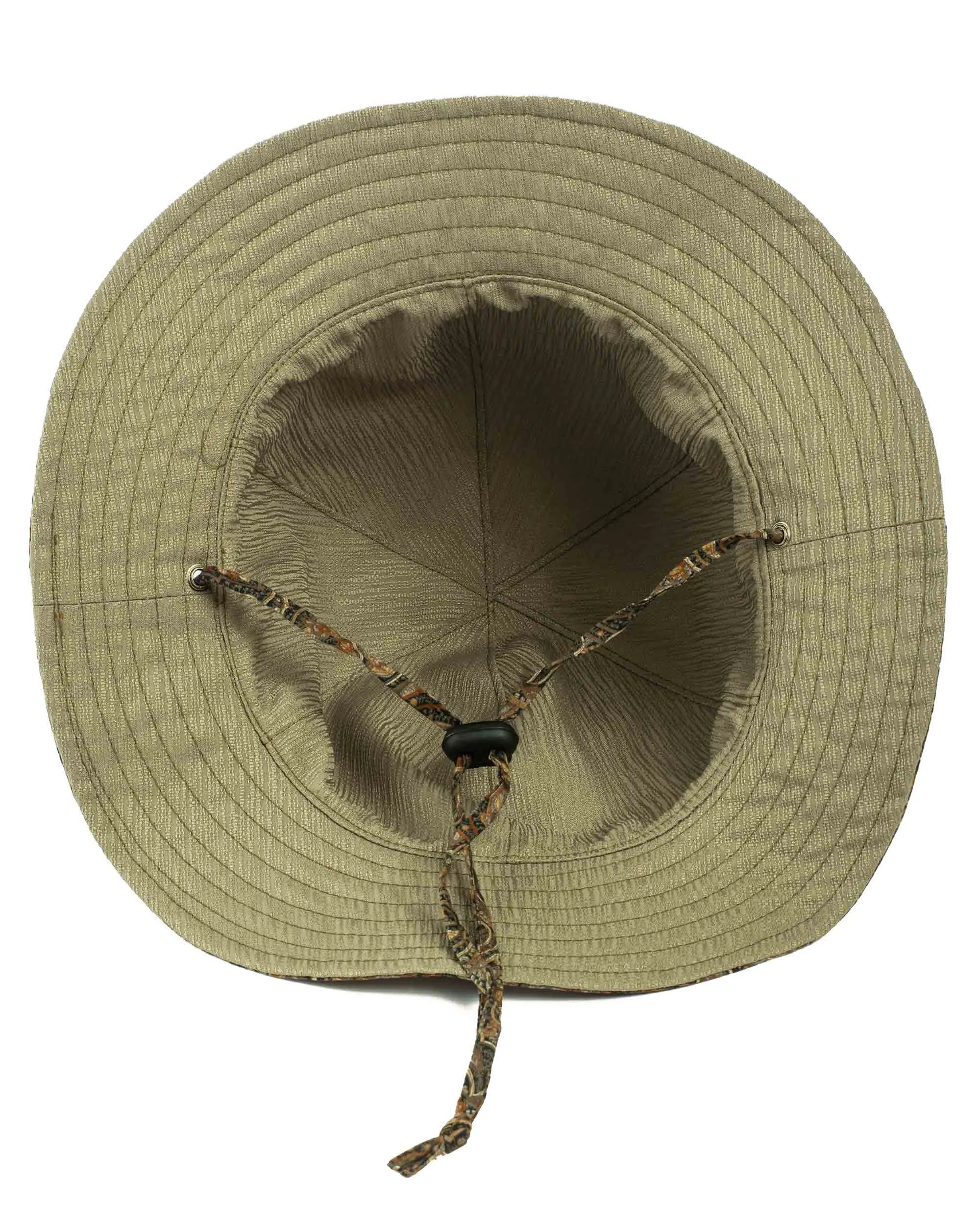 Found Feather Military Sun Hat (Reversible) Paisley + Yoryu Wasabi