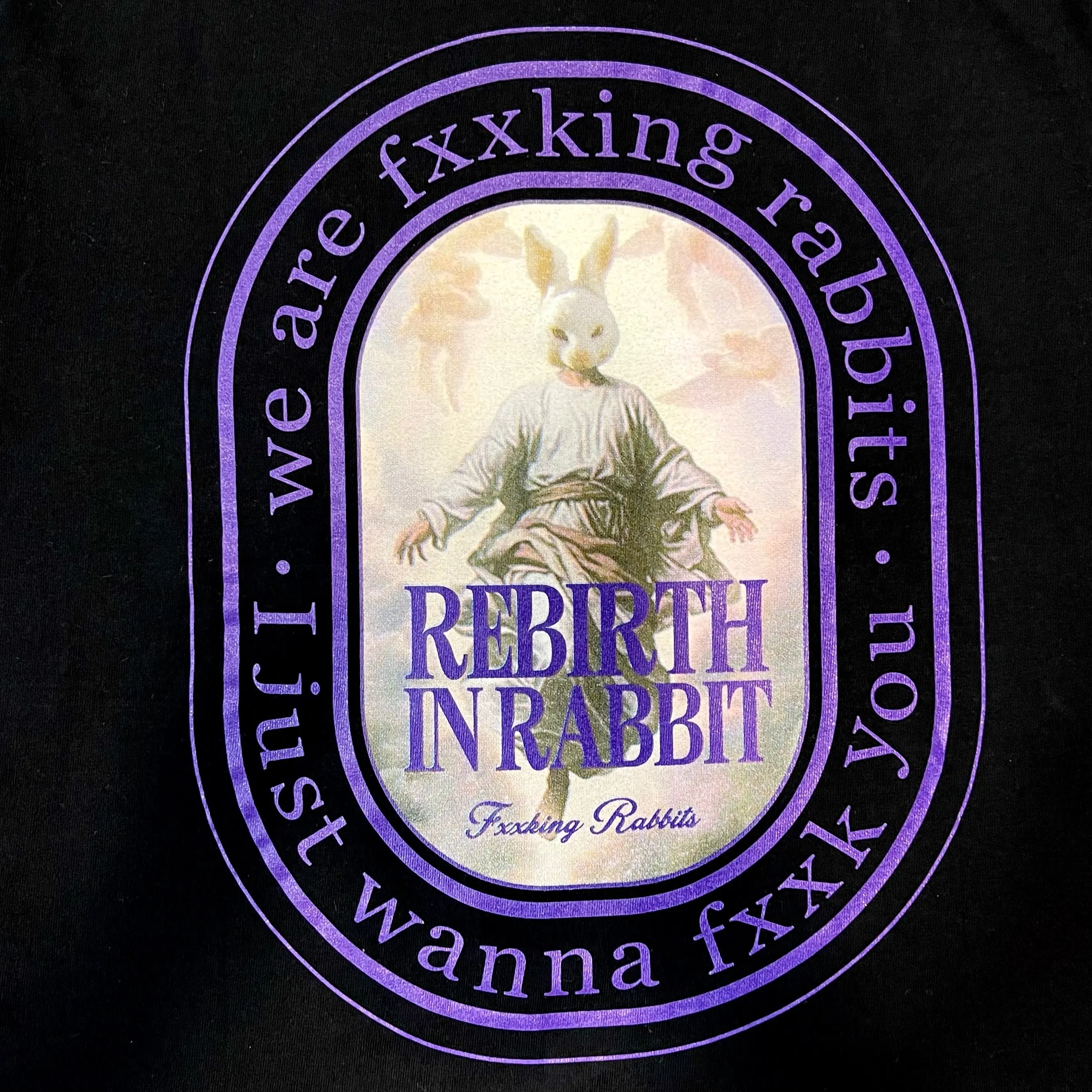 FR2 JAPAN Rebirth In Rabbit Tee Black Purple (Japan Exclusive)