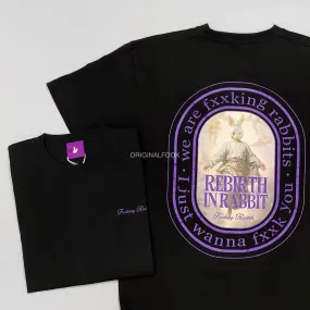 FR2 JAPAN Rebirth In Rabbit Tee Black Purple (Japan Exclusive)