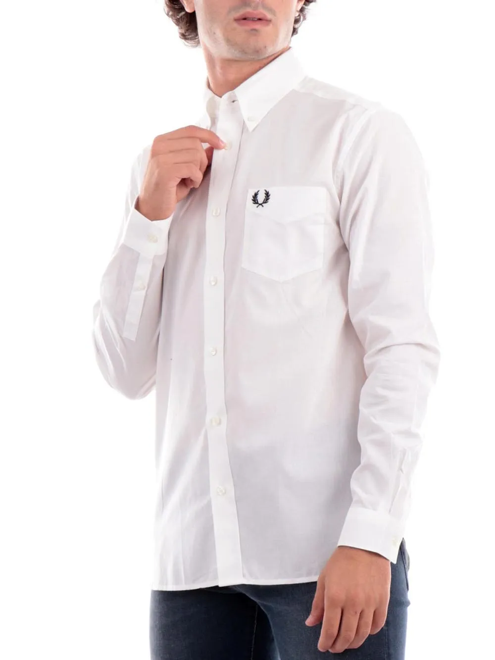 Fred Perry Camicia Uomo M4695 Bianco