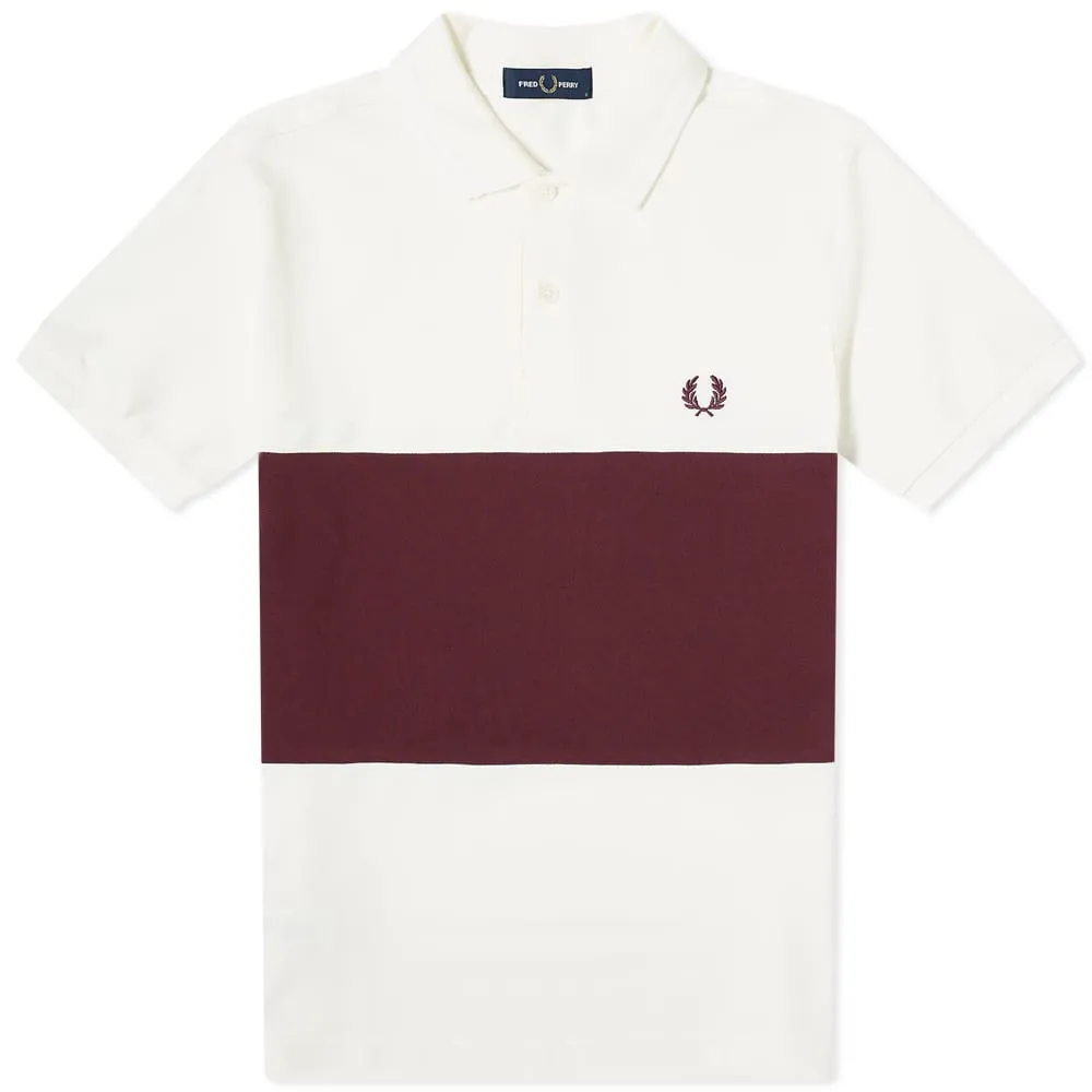 Fred Perry Colour Block PoloSnow White