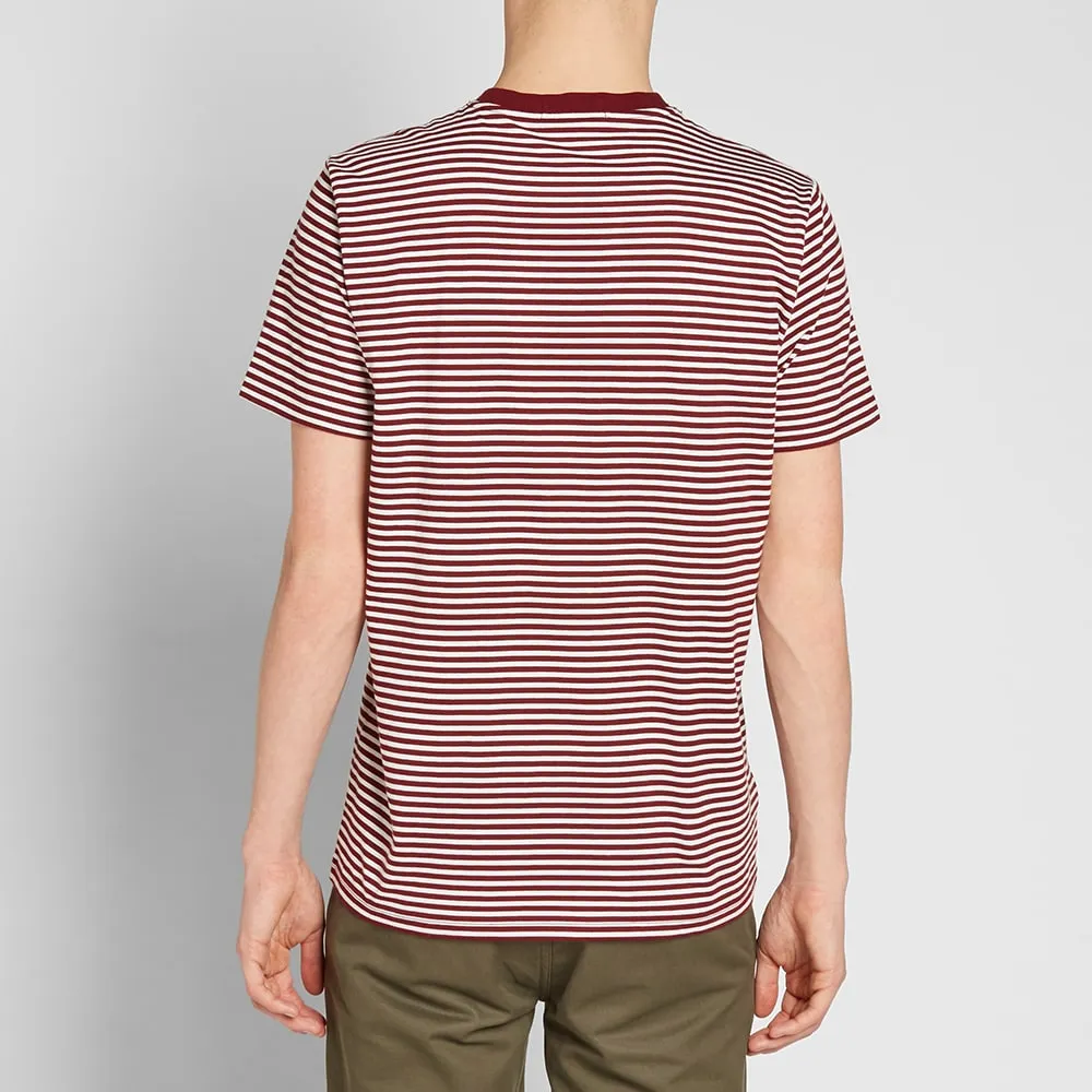 Fred Perry Fine Stripe TeeRosewood