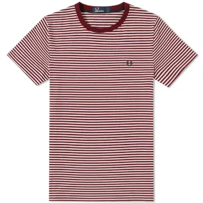 Fred Perry Fine Stripe TeeRosewood